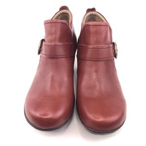 Sanita Norma red leather ankle boots EUR 41